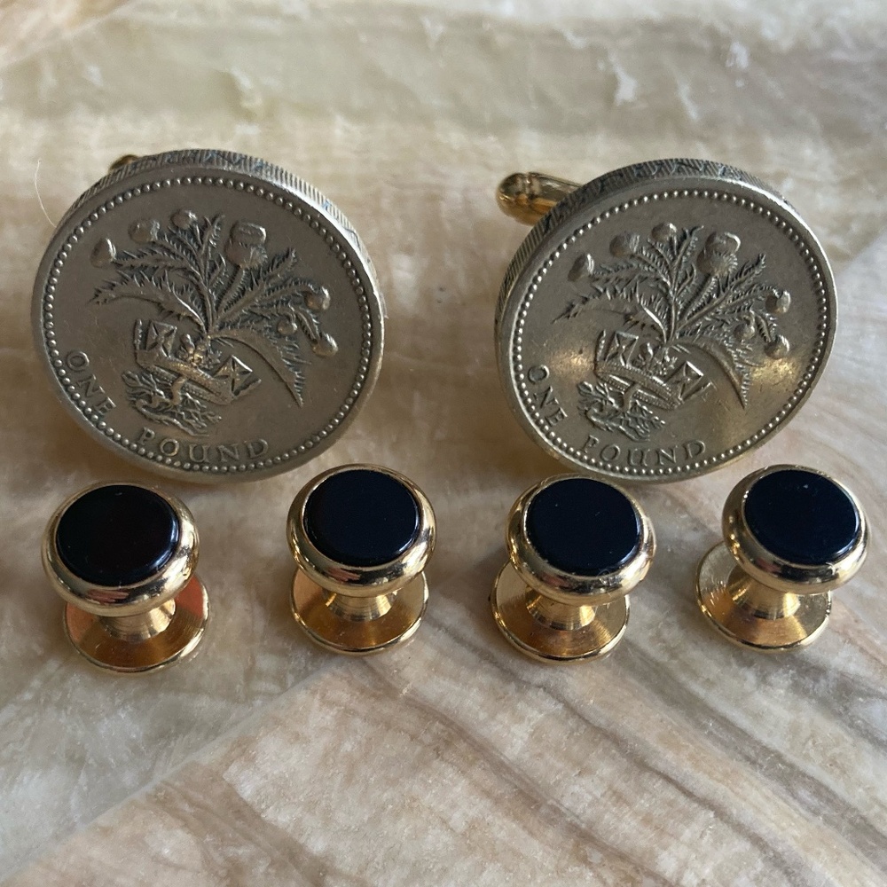 ScotlandWorld Cup Series Thistle Pound Coin Cufflinks  Worhd Cup win 13 June. - Picture 3 of 9